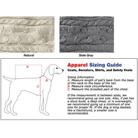 100% Natural Wool Dog Sweater, Size Large