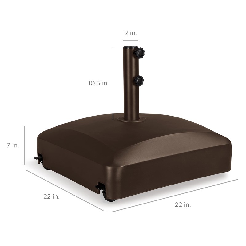 Best Choice Products 123lb Capacity Fillable Mobile Umbrella Base Heavy