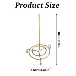 4 Pcs Receipt Holder Spindle, Stainless Steel Memo Paper Notes Spike Stick 16cm Desktop Check Bill Fork for Restaurant Office Supermarket (Gold)