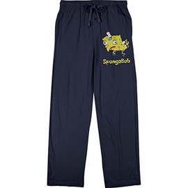 Spongebob Squarepants Mocking Spongebob Meme Men's Navy Sleep Pajama Pants-3XL