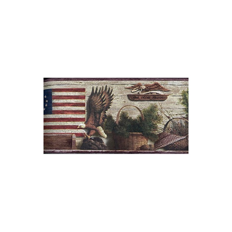 CHESAPEAKE GOD BLESS AMERICA WALLPAPER BORDER