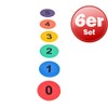 Floor Markings Numbers Coordination Training Set of 6 Indoor Outdoor