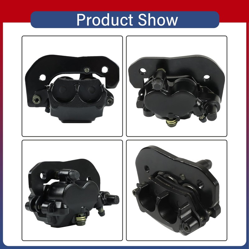Front Rear Brake Calipers with Pads Replacement for Outlander 450