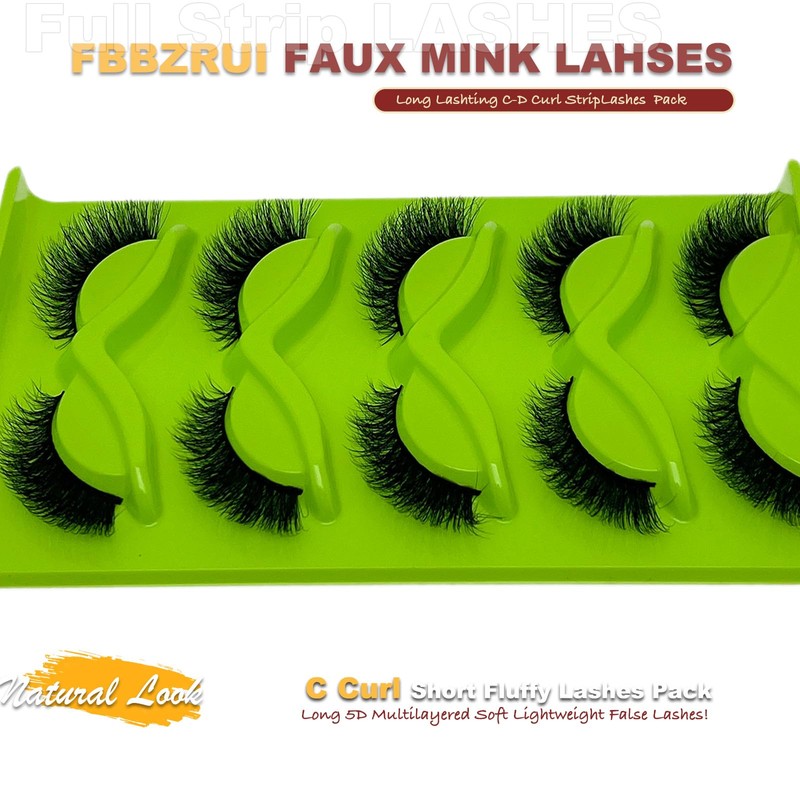 Cat Eye Lashes Natural Look Short Fluffy Faux Mink Strip