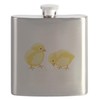 CafePress Baby Chicks Flask 7 oz Stainless Steel Drinking Flask