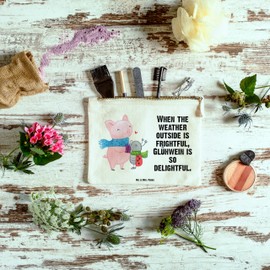 Mr. & Mrs. Panda Schminktasche Glühschwein Smörle Größe M - Geschenk, Weihnachten, Kosmetikbeutel, Etui, Nikolaus, Makeup, Stiftemäppchen,