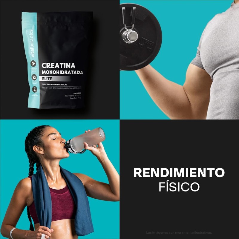 VITALBOTANICS Elite Creatine Monohydrate Powder, Unflavored Pure Pre-Workout & Gym