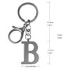 LAXPICOL Black Keychain Letter B Keychains for Women Men Bag