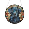 Image Industry Labrador Black Stained Glass Effect Suncatcher - Garden