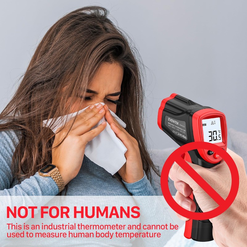 2025 Infrared Thermometer Gun, Eventek -58°F~1112°F Temperature Gun, Laser Thermometer