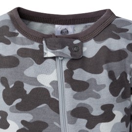 Gerber Baby Boys' 2-Pack Footed Pajamas, Grey Camo, 3-6 Months