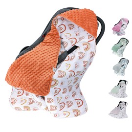 Miracle Baby Swaddling Blanket Baby Seat Winter Cotton Reversible Blanket Universal Cuddly Blanket 90 x 90 cm for Baby Seat Pushchair with 8 Point Strap Holes