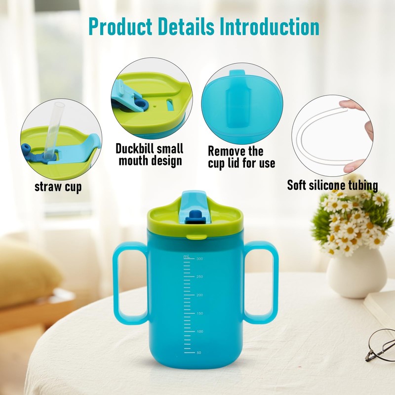 Tutamaz Sippy Cup Seniors, 300 ml 2-Handle Cup with Drinking