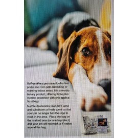 NOPEE Dog Marking Prevention - Indoor -Permanent - Effective - Stops Dogs from Marking or Peeing -eliminates a Dog's urge to Mark - Put Bag Down and Your Problem is Solved! (Blue(Bones,Paws))