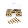 LBY 35 Sets Threaded Insert Nuts and Bolt Assortment Kit,