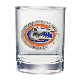 Heritage Pewter University of Florida Double Old Fashion | Double Rocks Glass 14 OZ for Liquor | Expertly Crafted Pewter Glass