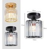 LEDSone Modern Mini Chandelier Crystal Ceiling Light Fixture, Semi Flush