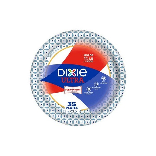 Dixie Ultra 8.5 Inch Paper Plates - 35ct Colors May Vary