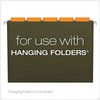 Pendaflex Hanging Folder Tabs, 2", Clear Orange, 25 Tabs and