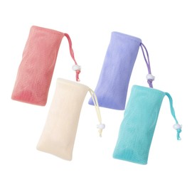 IWOWHERO Set of 2 Soap Handmade Soap Foaming Net Nonskid Exfoliating with Drawstring for Shower