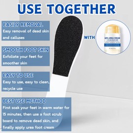 2PCS Cracked Heel Repair Cream & Foot File,60% Urea Foot Cream with Salicylic Acid,Urea Cream 60 Percent for Feet,High Content Urea Creams,Foot Creams for Cracked Heels and Dry Skin,Foot Moisturiser
