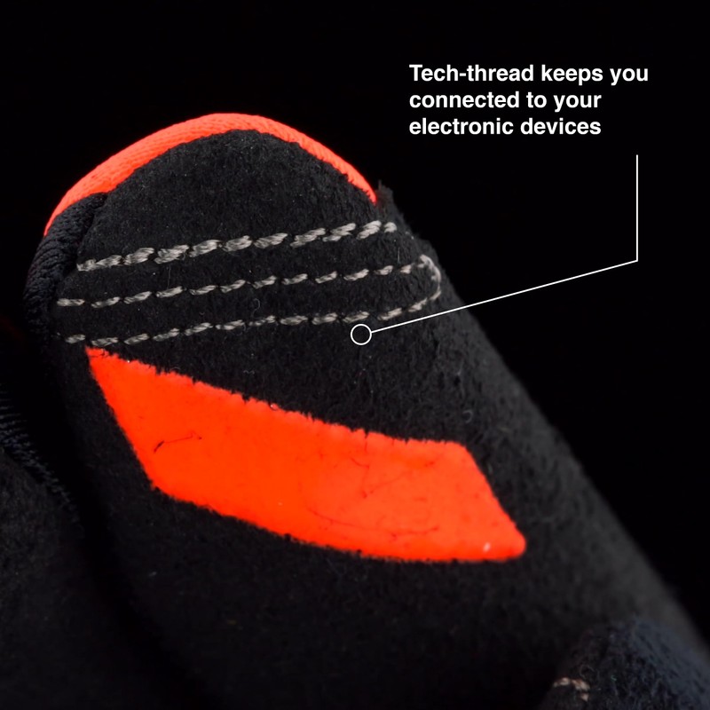 100% Brisiken Cold Weather Full Finger Cycling Gloves - Red
