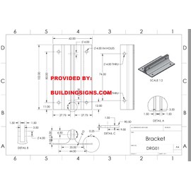 ALUMINIUM BRACKET FOR Two-Sided/Double sided Projecting, Corridor and Hallway Sign (Aluminum, silver)-The Hallway Line
