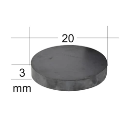 Genérico Imanes. Ferrita de gran potencia. 20 mm de diametro por 3mm de altura. PAQ 50 piezas., IMN200350