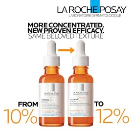 La Roche-Posay Pure Vitamin C12, Sérum Facial Antioxidante con 12% de Vitamina C, Antiarrugas, Mayor Luminosidad, Textura Ligera, para Pieles Sensibles, 30 ml