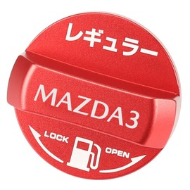 XIKER Mazda MAZDA3 Fastback/Sedan BP Series Fuel Cap Cover Dress Up Aluminum Fuel Spout Cap Gas Tank Cap Custom Accessories Regular Specification (Red)