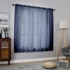 Chyhomenyc Sheer Curtains 63 Inch Length Set of 2, Rod