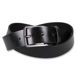 Lacoste Men's Belt LB61970 LACOSTE Genuine Leather Casual Business [01] Black, 01: Black