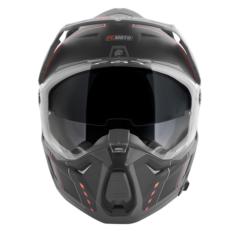 FC-Moto Pro Air Enduro Helmet, Black/Grey, S