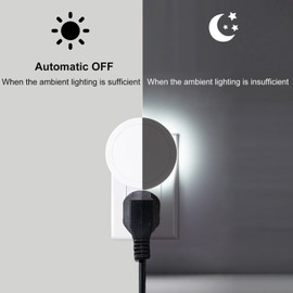 Eneteck Night Lights Plug into Wall, Backlit Night Light with Light Sensor, Soft Dim Night Light for Hallway, Bedroom, Bathroom, 4 Pack Cool Light