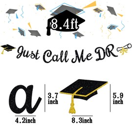 Just Call Me DR Banner, Congrats Doctor, We're So Proud of You, It's DR Actually, 2025 Doctorate Degree Graduation Decorations Supplies