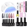 Gel Polish Kit De Esmalte Luz Uv 48w Led Lámpara