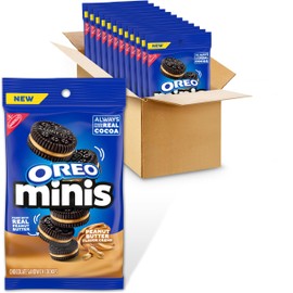 OREO Mini Peanut Butter Chocolate Sandwich Cookies, 12-3 oz Packs
