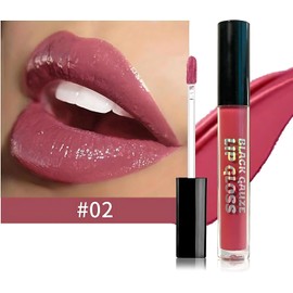 Brillo Labial Hidratante De Larga Duración Con Aplicador Suave, Tinte Modulable Y Potenciador De Brillo, Compacto Para Viajes, Ideal Para Uso Diario O Como Regalo De Belleza (#02)