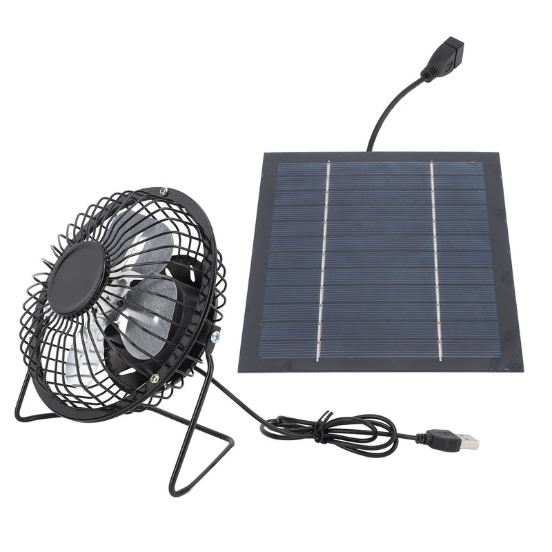 5W Solar Panel Powered Fan for Outdoor Cooling USB Solar