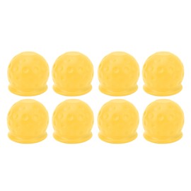 8Pcs Truck Tow Ball Cover 50mm Strong Protection Soft Rugged Trailer Hitch Ball Cover for RV Caravan Yellow