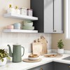 Fixwal Floating Shelves for Wall, 15.7" Wood Wall Mounted Shelves