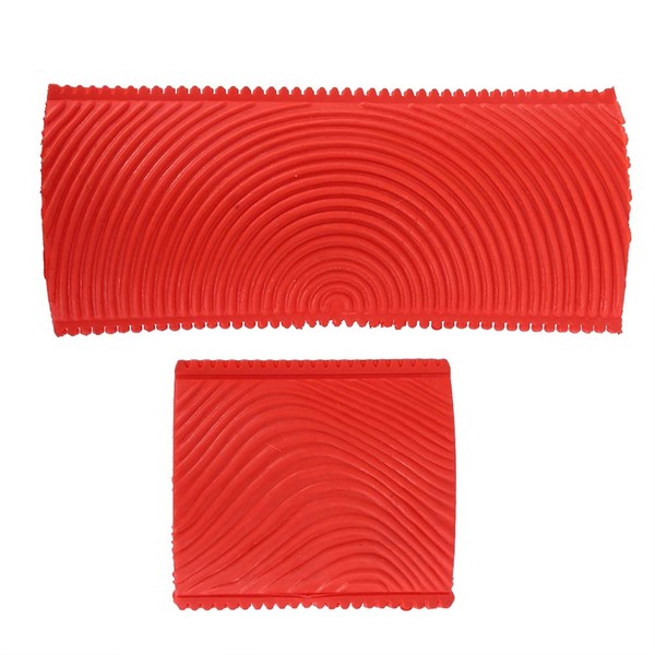 HERCHR 2Pcs Wood Graining Painting Tool, Rubber Empaistic DIY Wall