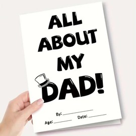 Ygyhiey DIY Father’s Day Card from Son Daughter, Father's Day Crafts for Kids, Fill in The Blank Card for Dad with Envelope