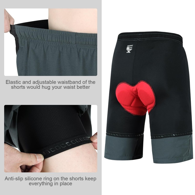 Souke Sports MTB Men's Short 4D Padded Cycling Shorts with