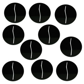 LITKO Paper Miniature Bases | Round | Circle | Slotted Paper Figure Holder | Compatible with Dungeons and Dragons | Game Card Stands (3mm Black Acrylic, 40mm)
