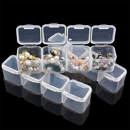 Rhinestones Box, 28 Grids Clear Acrylic Nail Decorations Storage Box,Nail Art Tool Jewelry Storage Box for Rhinestone Beads Container Collection,Display Containers Case