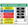 Viking Signs CV5196-A5L-1M "Safe Working Load Racking" Sign, 1 mm