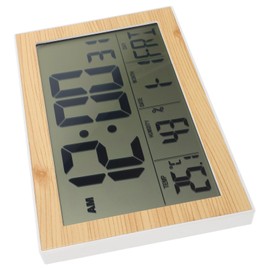 Cabilock 1Pc Screen Digital Alarm Clock with Thermometer Calendar Wall Mounted Desktop Multi Function Clock for Home Office Pattern Design