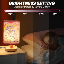 Unicorn Table Lamp, Unicorn Gifts for Girls, Cute Unicorn Room Decor Kids Reading Dimmable Nightstand Lamp with 3 Color Temperatures, Birthday Christmas Helloween Gifts for Girls Age 3-7 8-12 Year Old