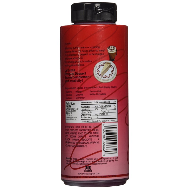 Lyons Raspberry Designer Dessert Sauce, 15 oz.